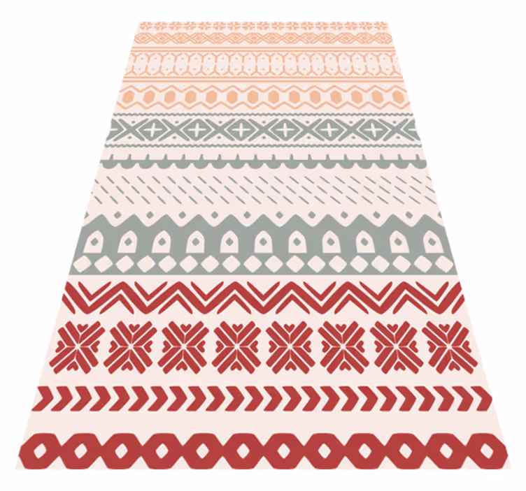 Textured vinyl rug with vintage viking pattern - TenStickers