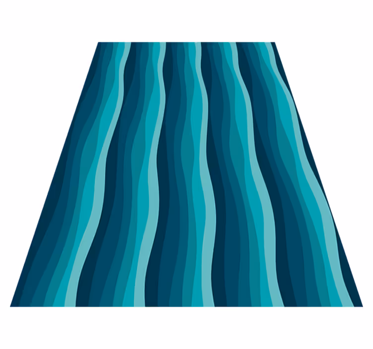 Textured vinyl rug wave pattern - TenStickers