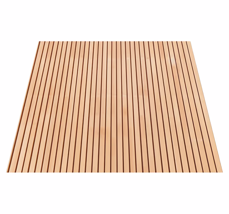 Textured vinyl rug vertical light cedar slats - TenStickers