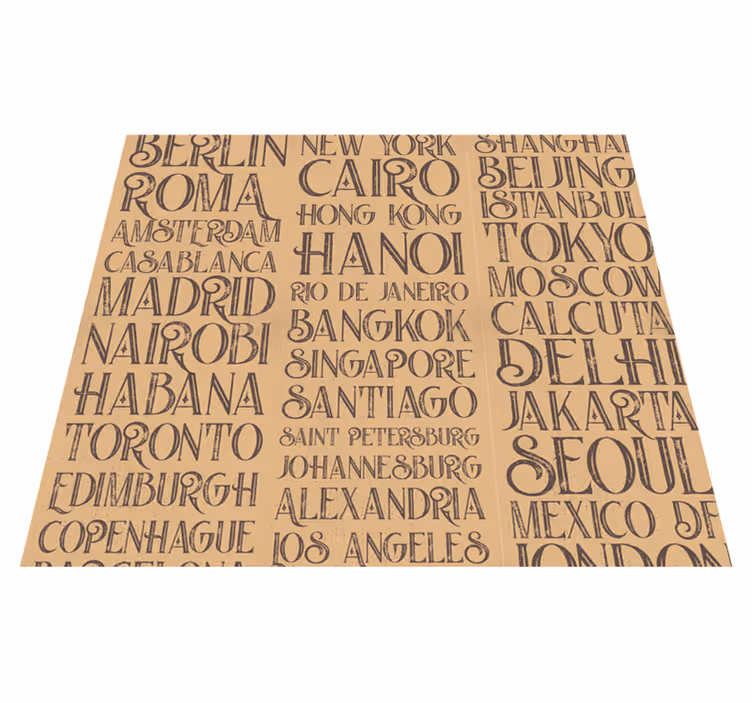 Custom rug world cities collection - TenStickers
