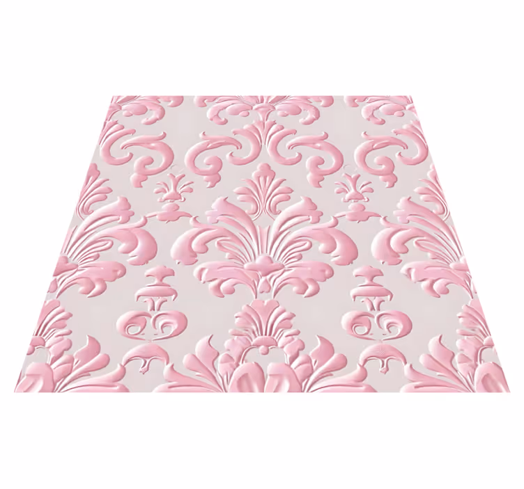 Vintage vinyl rug in pink pattern - TenStickers
