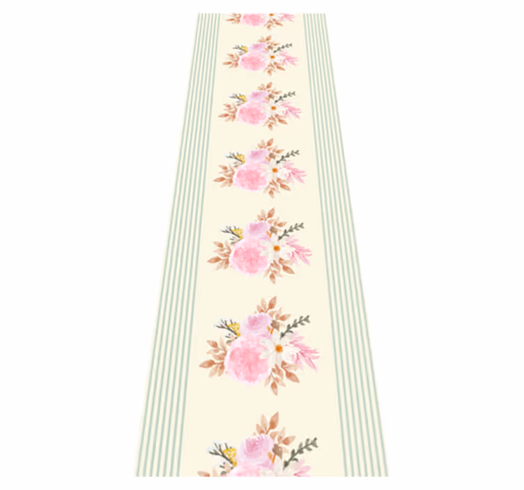 Vintage vinyl rug with french provincial stripes - TenStickers