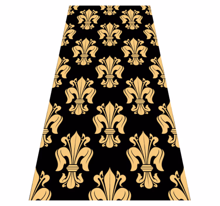 Vintage vinyl rug with fleur-de-lis design - TenStickers