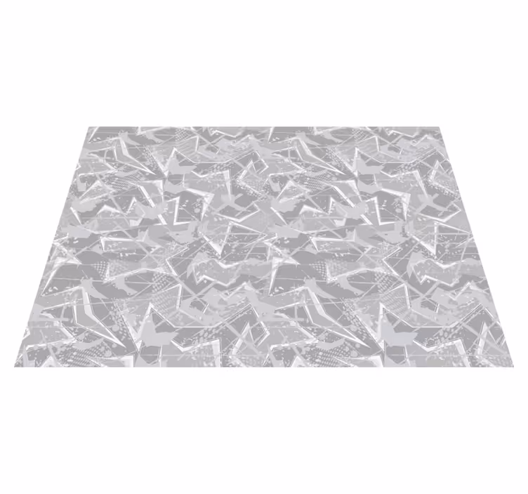 Vintage vinyl rug in gray 80's fine graphics - TenStickers