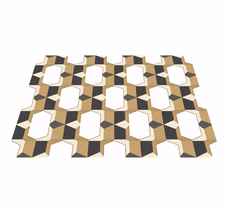 Vintage vinyl rug with checkered pattern design - TenStickers