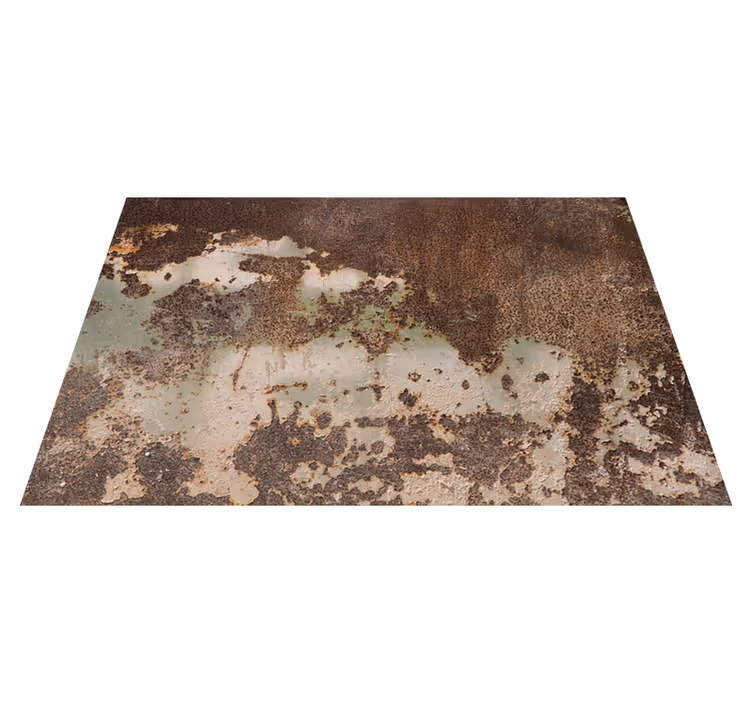 Textured vinyl rug rusty vintage metal wall - TenStickers