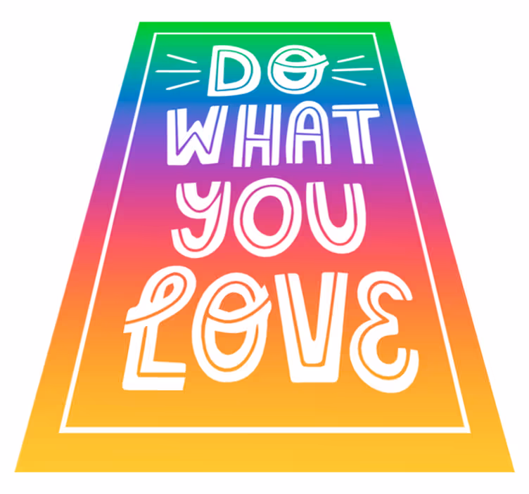 Custom rug in rainbow colors with text - TenStickers