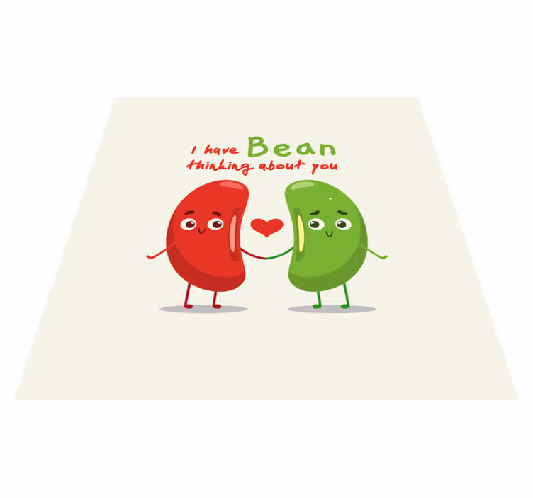 Custom rug with humorous bean quote - TenStickers