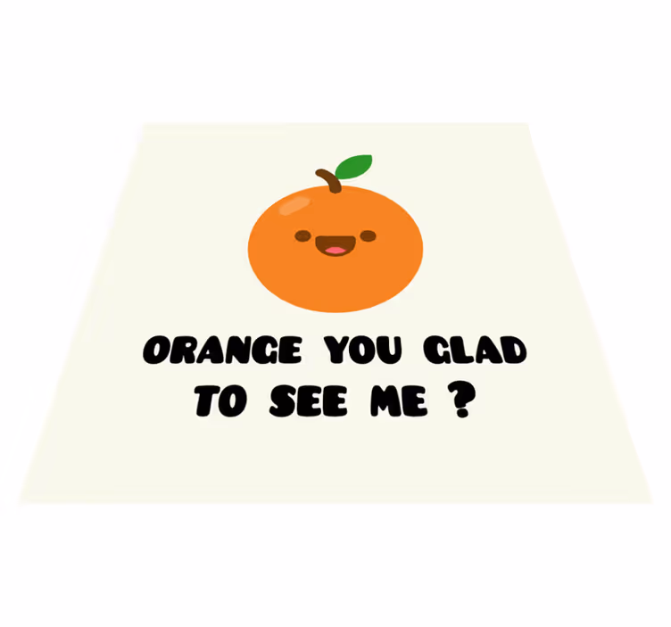 Custom rug with funny quote about orange - TenStickers