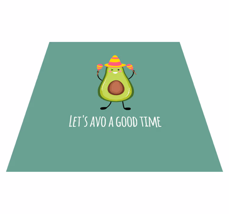 Custom rug with funny avocado quote - TenStickers