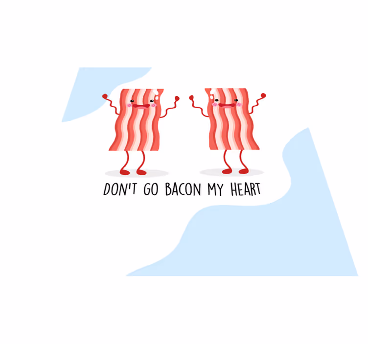 Custom rug with a funny bacon quote - TenStickers