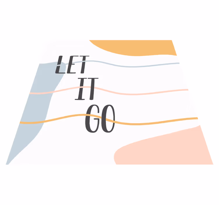 Custom rug with pastel colors let it go design - TenStickers