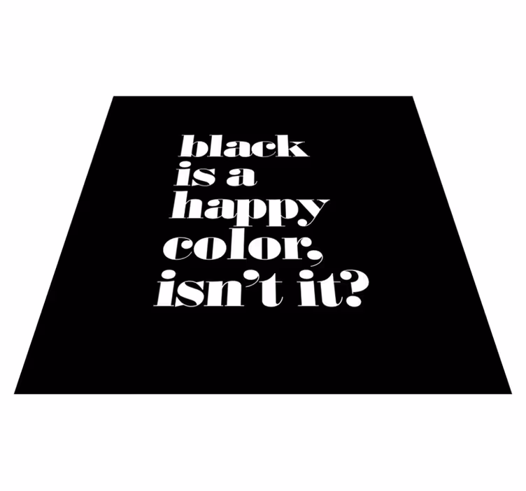 Custom rug black is a joyful color - TenStickers