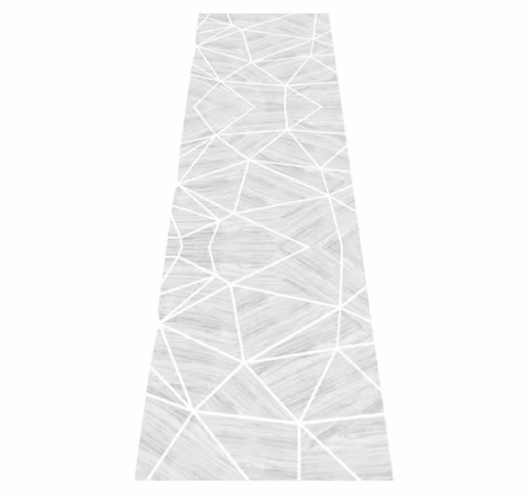 Textured vinyl rug in white and silver wood pattern - TenStickers