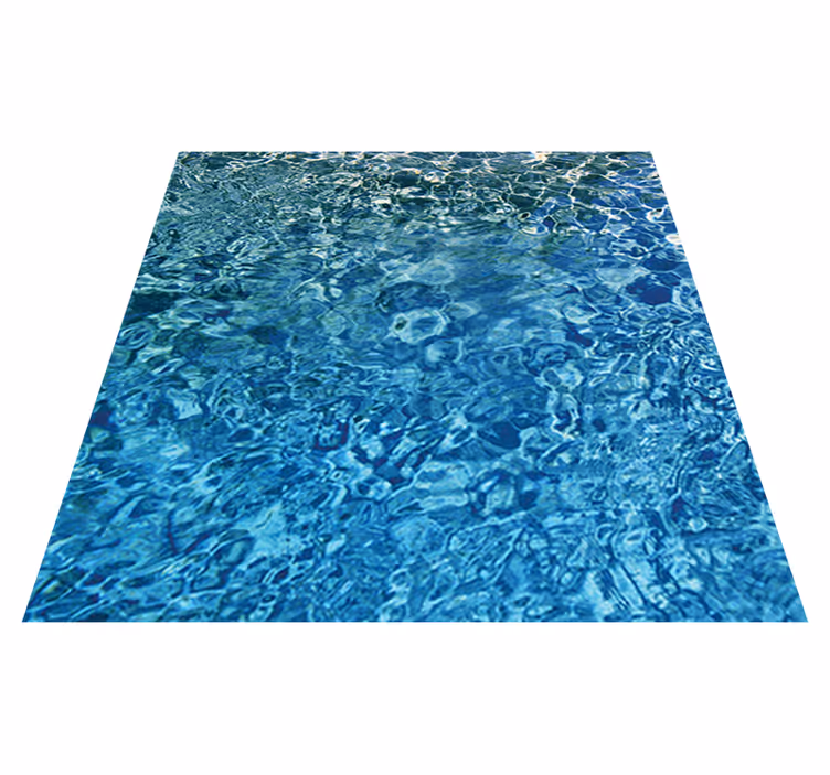 Textured vinyl rug in blue realistic water - TenStickers