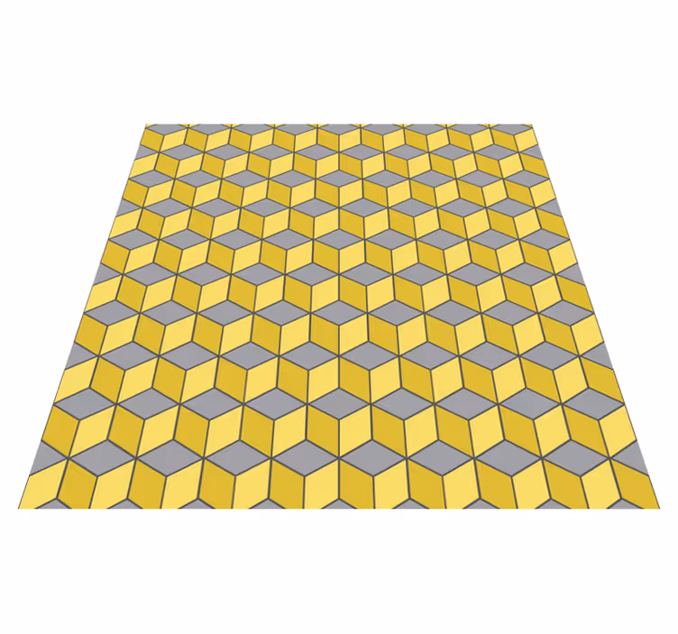 Geometric vinyl rug in pantone squares - TenStickers