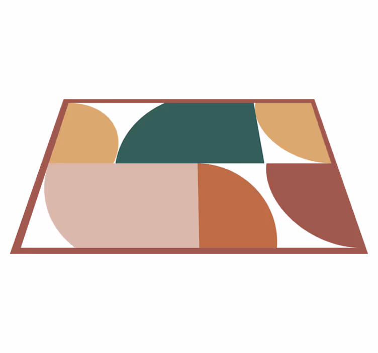 Geometric vinyl rug with abstract geometric pattern - TenStickers