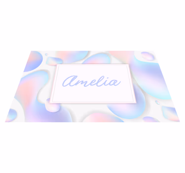 Geometric vinyl rug personalised gradient design - TenStickers