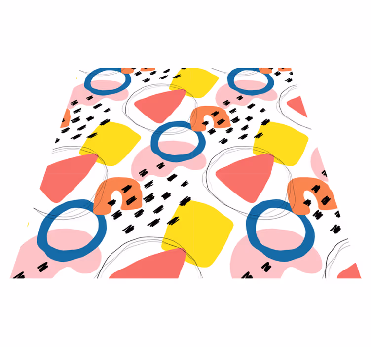 Geometric vinyl rug painting art geometric pattern - TenStickers