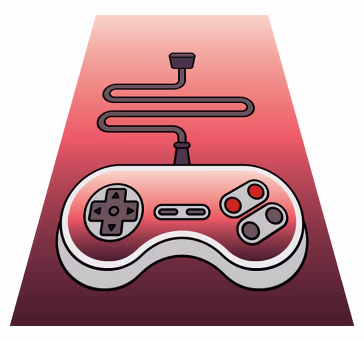 Kids gaming console game vinyl rug - TenStickers