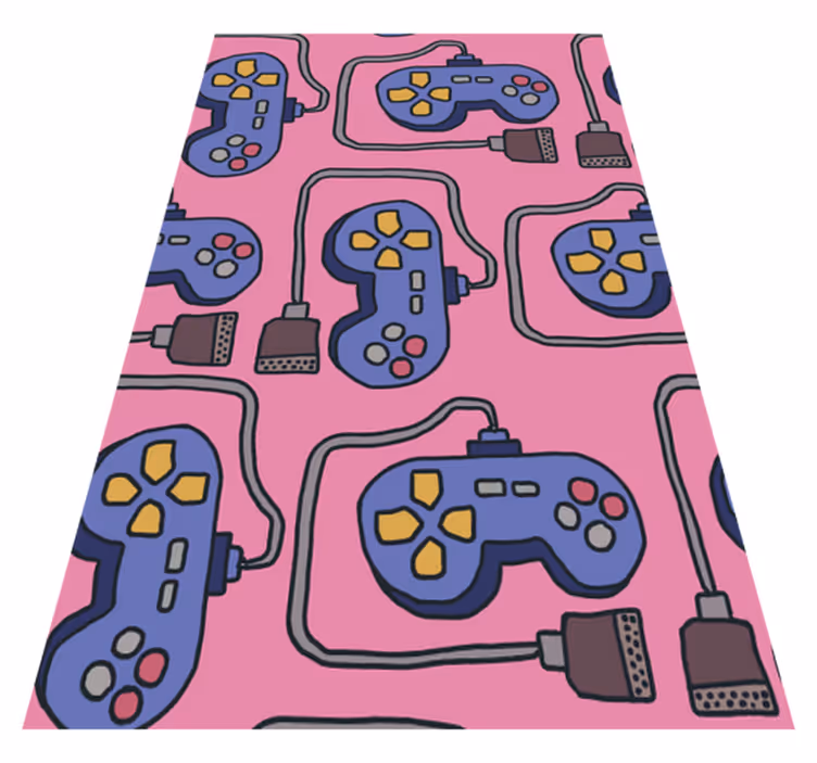Game vinyl rug with retro controller design - TenStickers