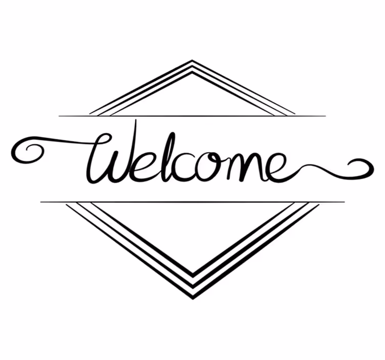 Entrance hall vinyl rug minimalist welcome style - TenStickers