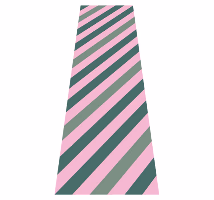 Living room vinyl rug in pastel pink and green - TenStickers