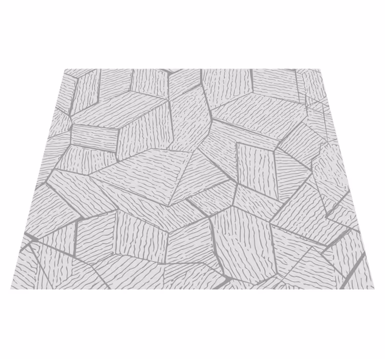 Grey vinyl rug with african textile design - TenStickers