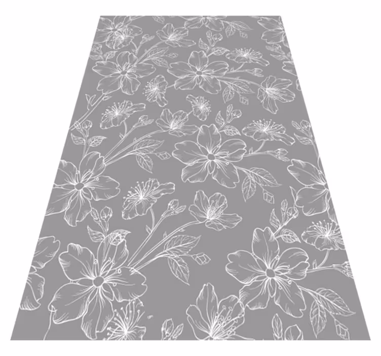 Grey vinyl rug with grey design - TenStickers