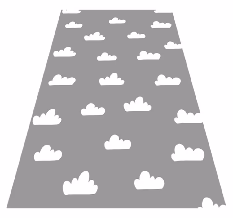 Grey vinyl rug cloudy skies - TenStickers