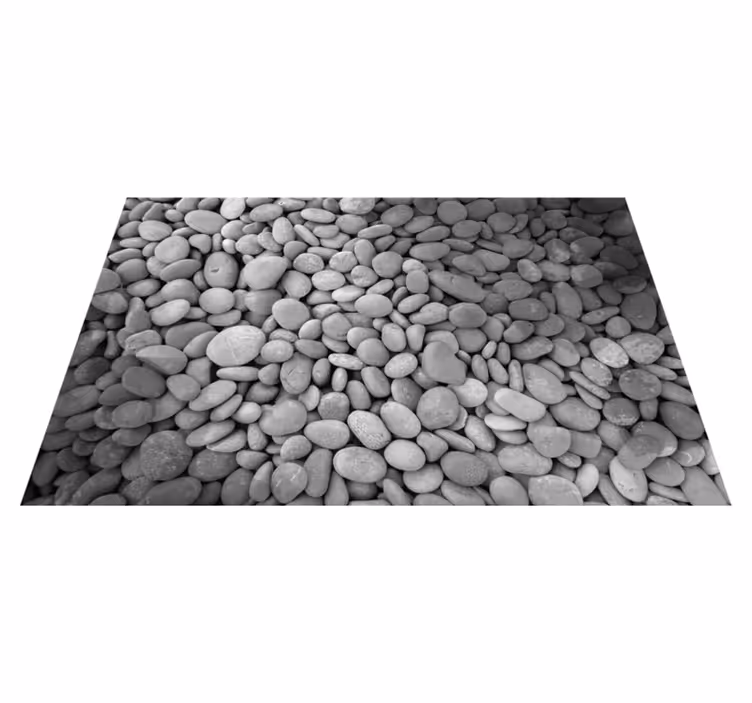 Grey stones grey vinyl rug - TenStickers