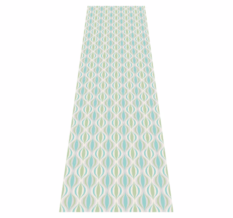Hall vinyl rug in light-colored 70s pattern - TenStickers
