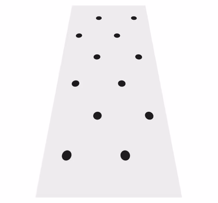 Hall vinyl rug in nordic style with black dots - TenStickers