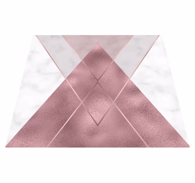 Hall vinyl rug in pink and grey marble - TenStickers