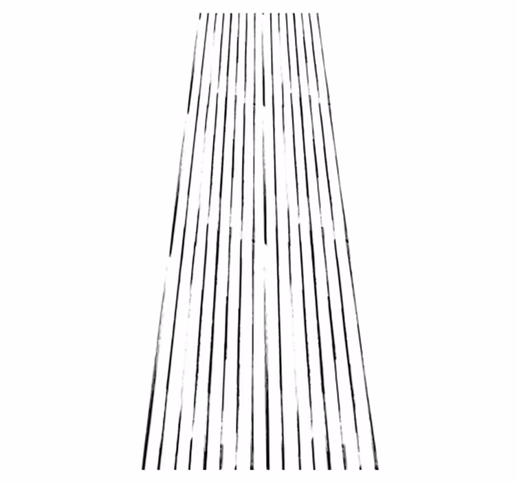 Nordic black and white hall vinyl rug - TenStickers