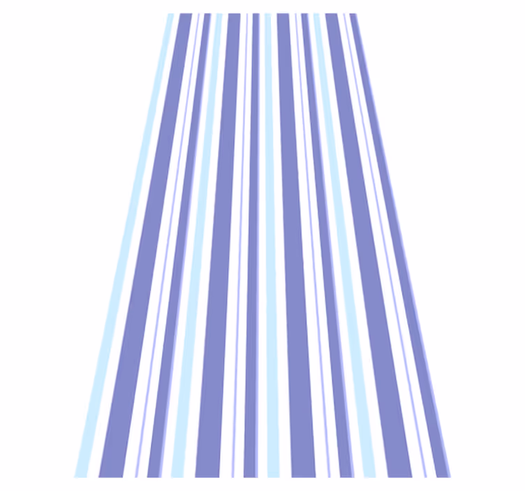 Hall vinyl rug with thin vertical blue stripes - TenStickers