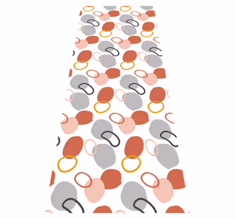 Hall vinyl rug with abstract colorful geometric dots - TenStickers