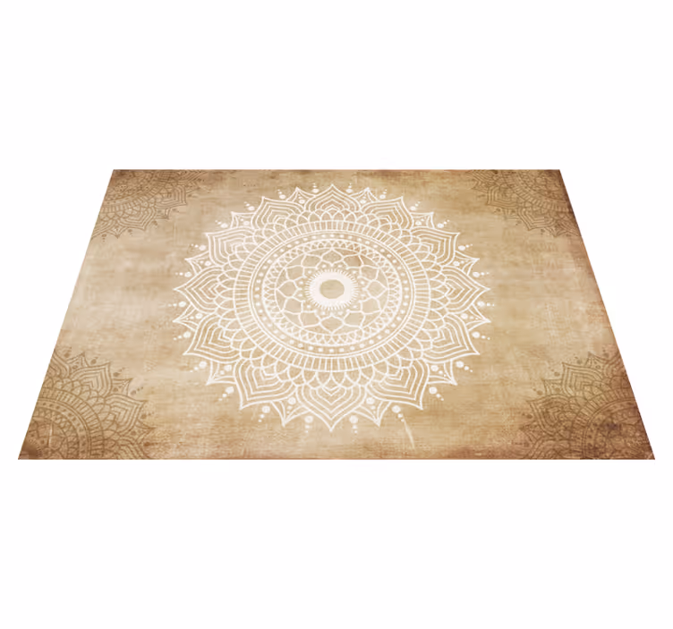 Beige vinyl rug with vintage paper texture - TenStickers