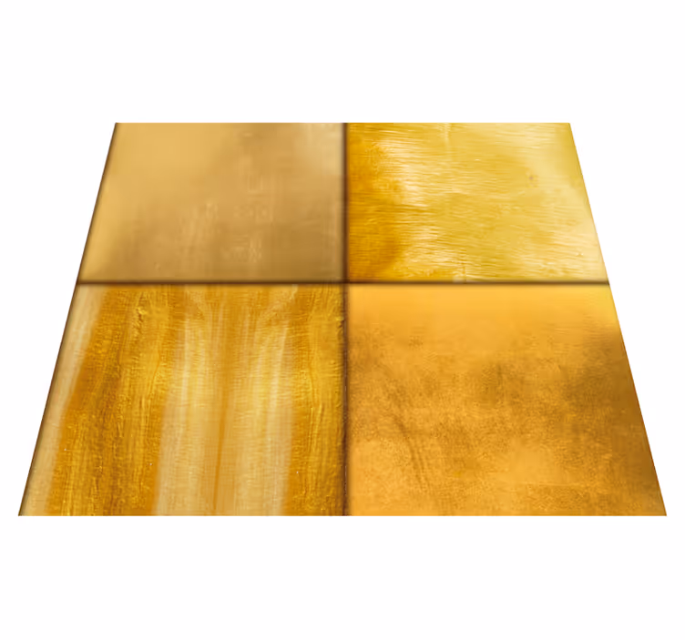 Yellow vinyl rug with golden textured surface - TenStickers