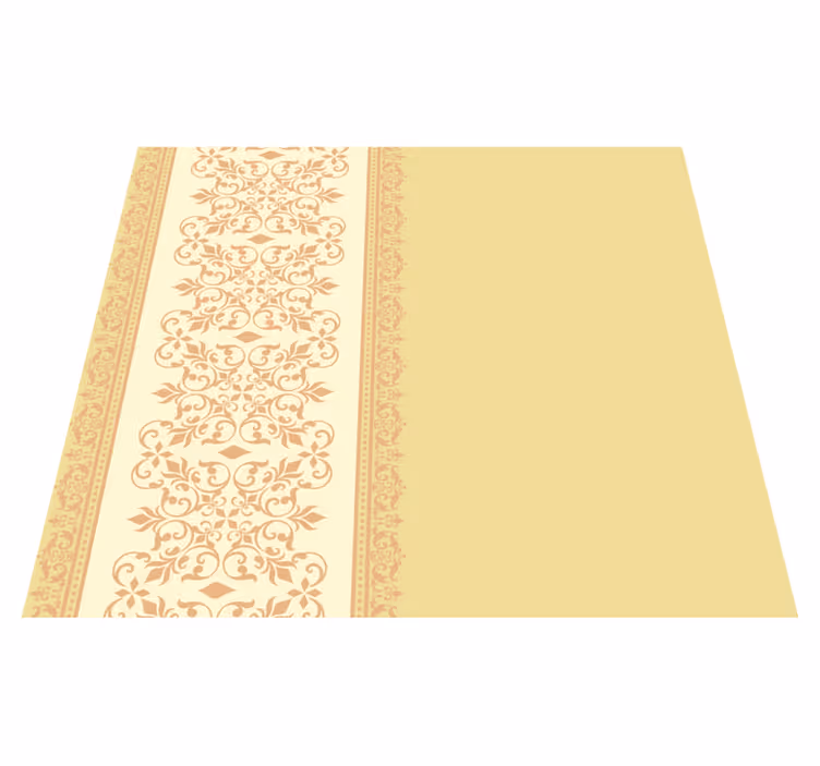 Yellow vinyl rug with vintage fireplace wallpaper - TenStickers