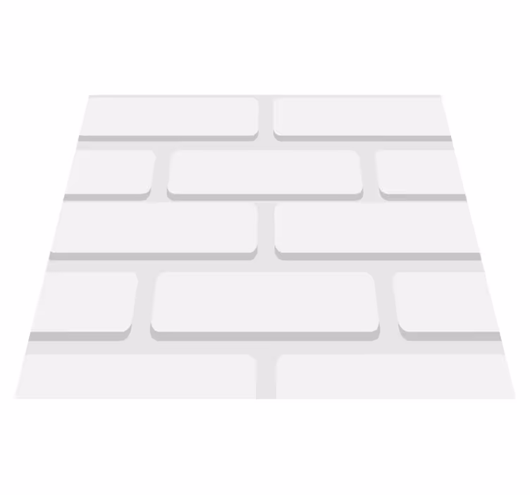 White vinyl rug white brick pattern - TenStickers