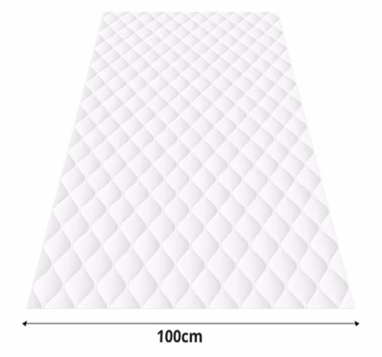 White vinyl rug with cushioned texture - TenStickers