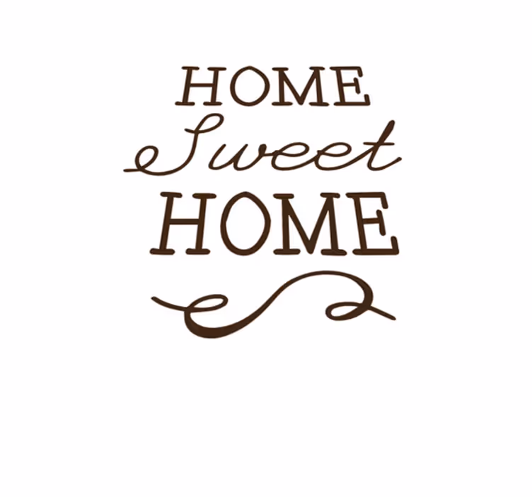 White vinyl rug home sweet home - TenStickers