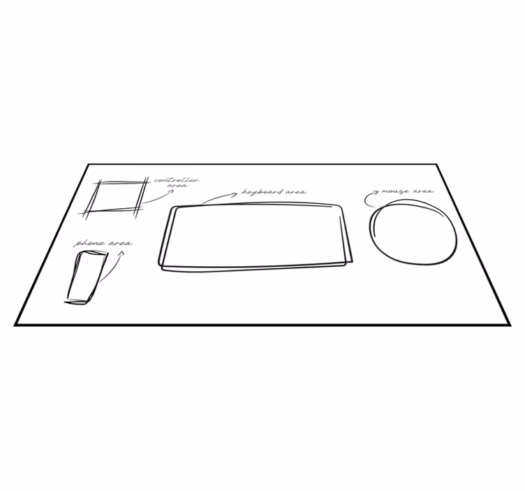 White vinyl rug for gaming space - TenStickers