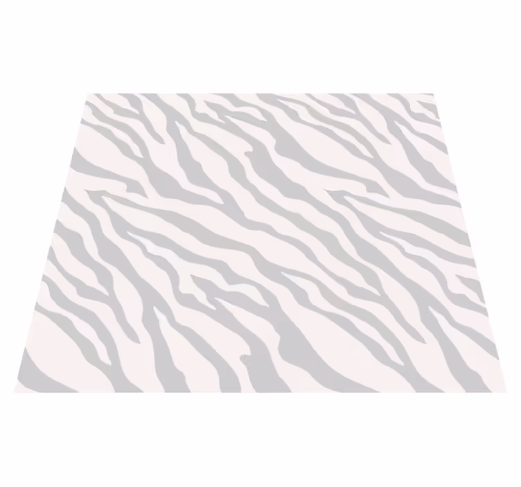 White vinyl rug with light gray zebra pattern - TenStickers