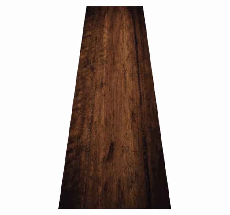 Brown vinyl rug in raw dark brown patinated wood - TenStickers