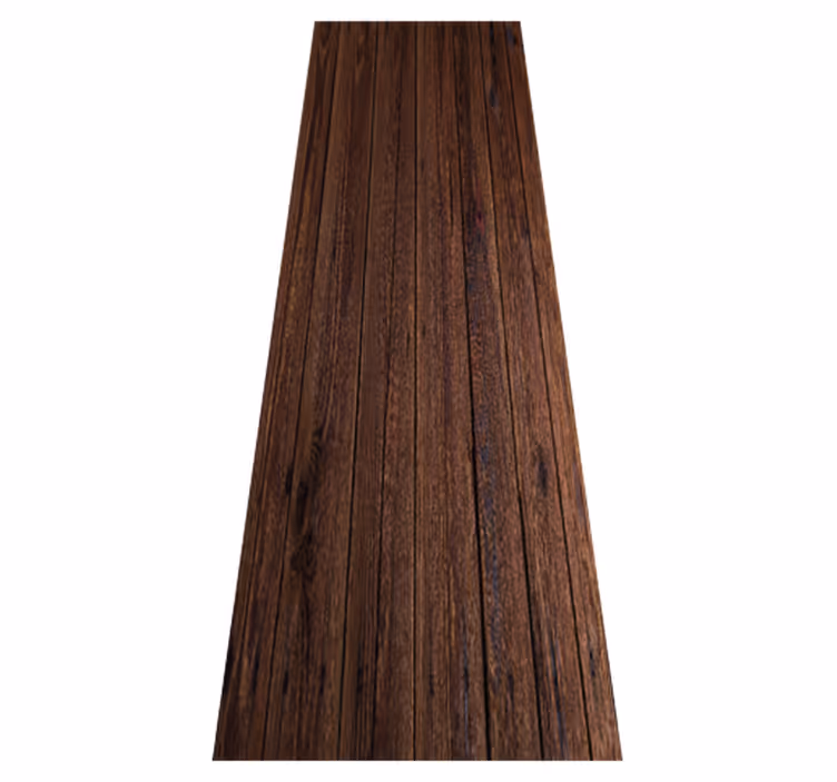 Brown vinyl rug dark brown rustic wood design - TenStickers