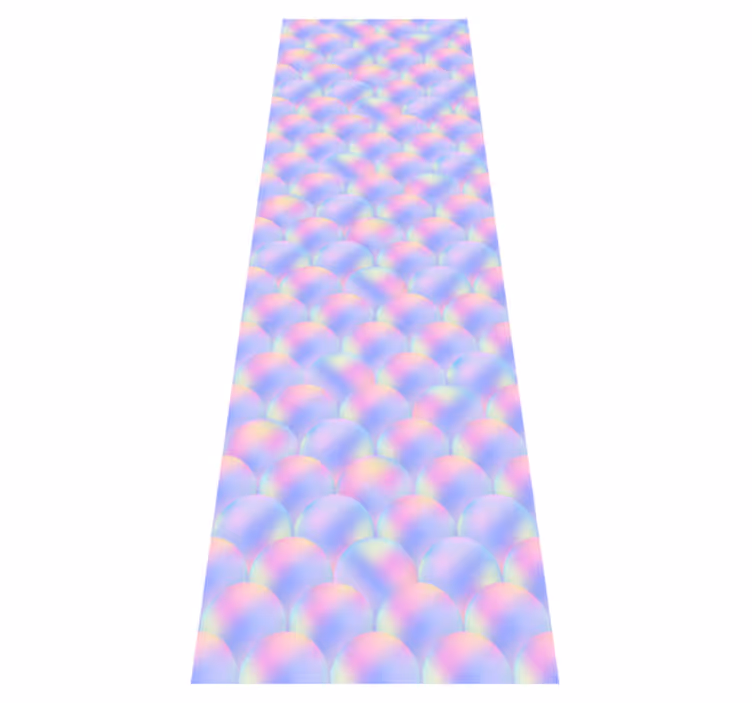 Purple vinyl rug with colorful mermaid scales - TenStickers