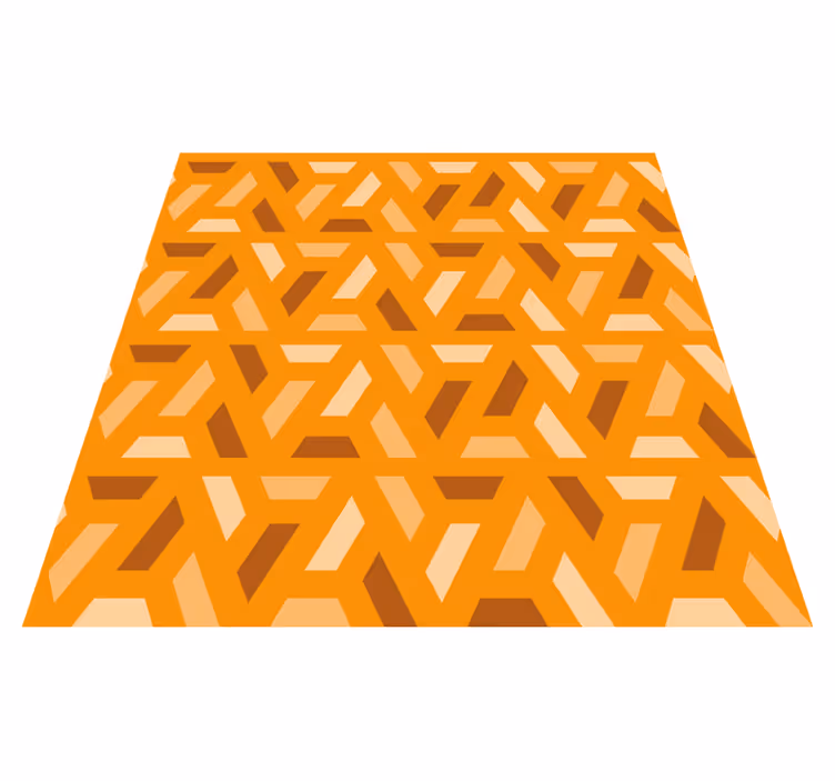 Orange vinyl rug in geometric orange shades - TenStickers