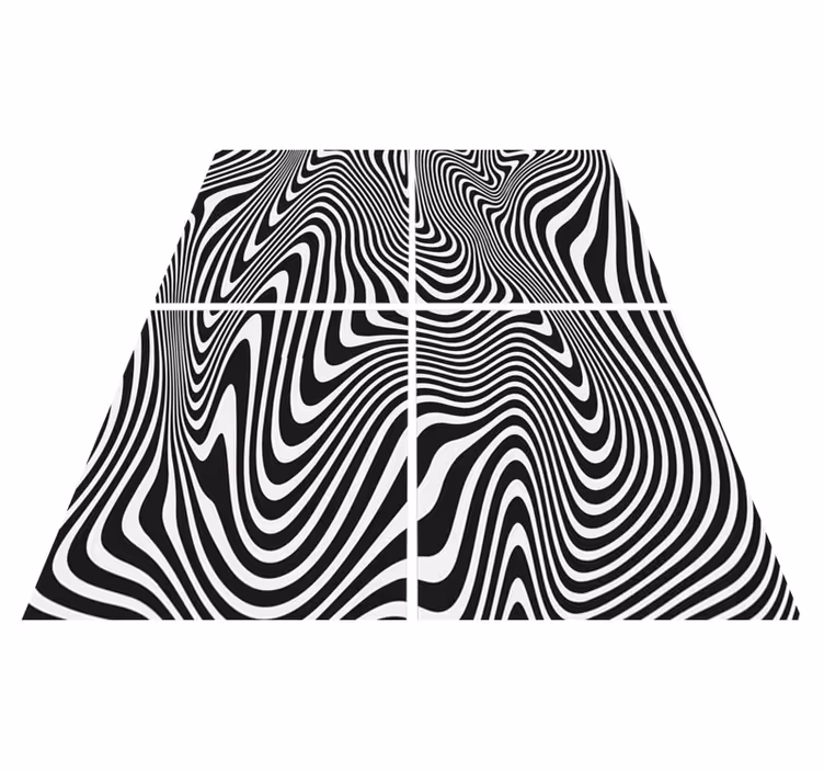 Black vinyl rug with zebra 3d design - TenStickers